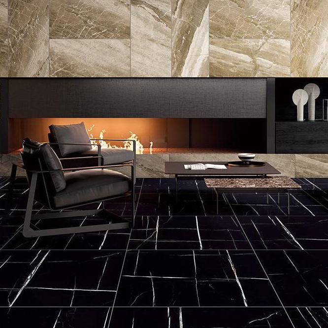 D696834BM - Laurent Black Marble Tile