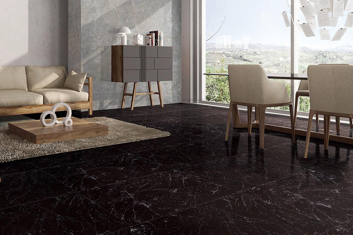 Jet Black Marble Tile