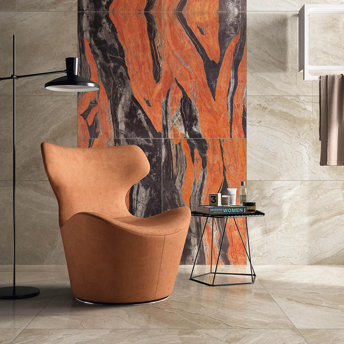 D694830BM - Butterfly Red Marble Tile