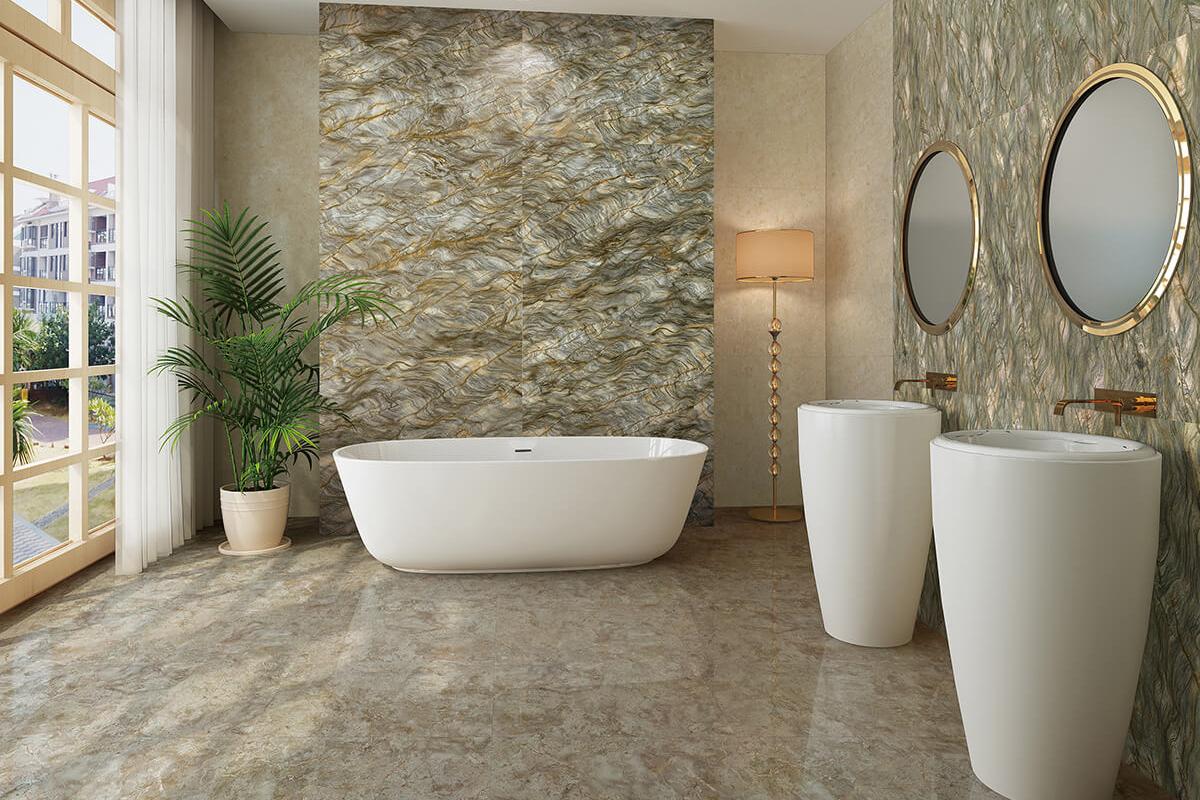 Ocean Grass Agate Marble Tile