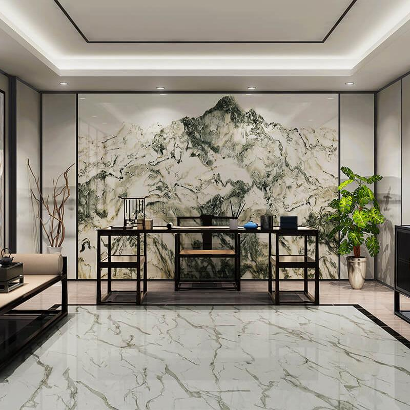 Marble Feature Wall - New Landscape Painting Marble Wall Tile